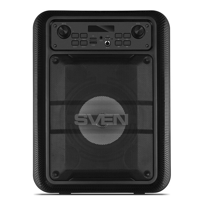 SVEN PS-400 Black, Bluetooth Portable Speaker, 12W RMS, LED display, Support for iPad & smartphone, FM tuner, USB & microSD, built-in lithium battery -1200 mAh, ability to control the tracks, AUX stereo input photo 2