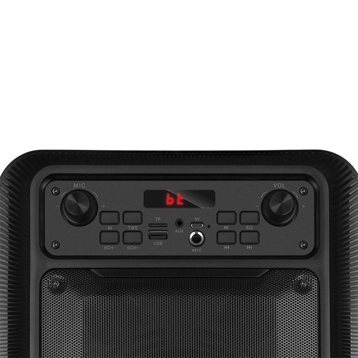 SVEN PS-400 Black, Bluetooth Portable Speaker, 12W RMS, LED display, Support for iPad & smartphone, FM tuner, USB & microSD, built-in lithium battery -1200 mAh, ability to control the tracks, AUX stereo input photo 6
