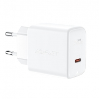 USB Charger  ACEFAST A21, Single port, USB-C, GaN PD30W, Total output: 30W, QC3.0, White thumbnav 2