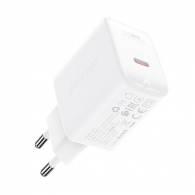USB Charger  ACEFAST A21, Single port, USB-C, GaN PD30W, Total output: 30W, QC3.0, White thumbnav 3