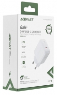 USB Charger  ACEFAST A21, Single port, USB-C, GaN PD30W, Total output: 30W, QC3.0, White thumbnav 4