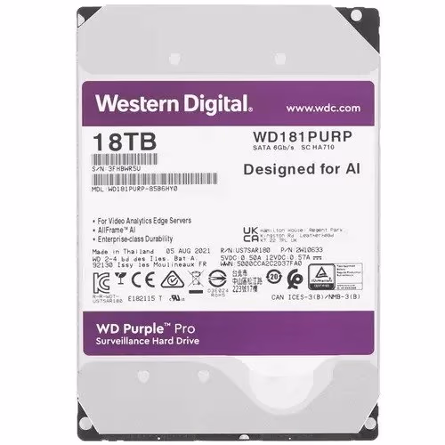 3.5” HDD Western Digital Caviar Purple PRO/ 18.0TB/ 7200rpm/ 512MB/ SATAIII