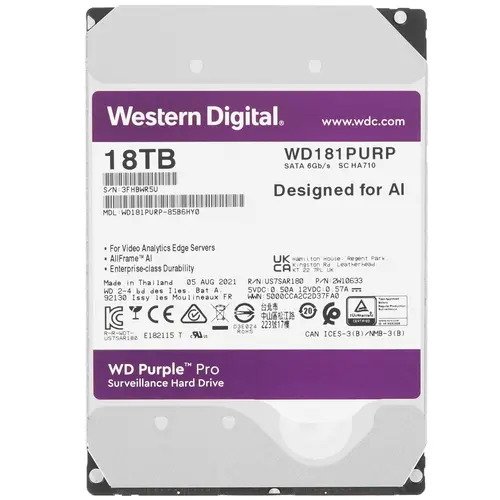 3.5” HDD Western Digital Caviar Purple PRO/ 18.0TB/ 7200rpm/ 512MB/ SATAIII photo 1