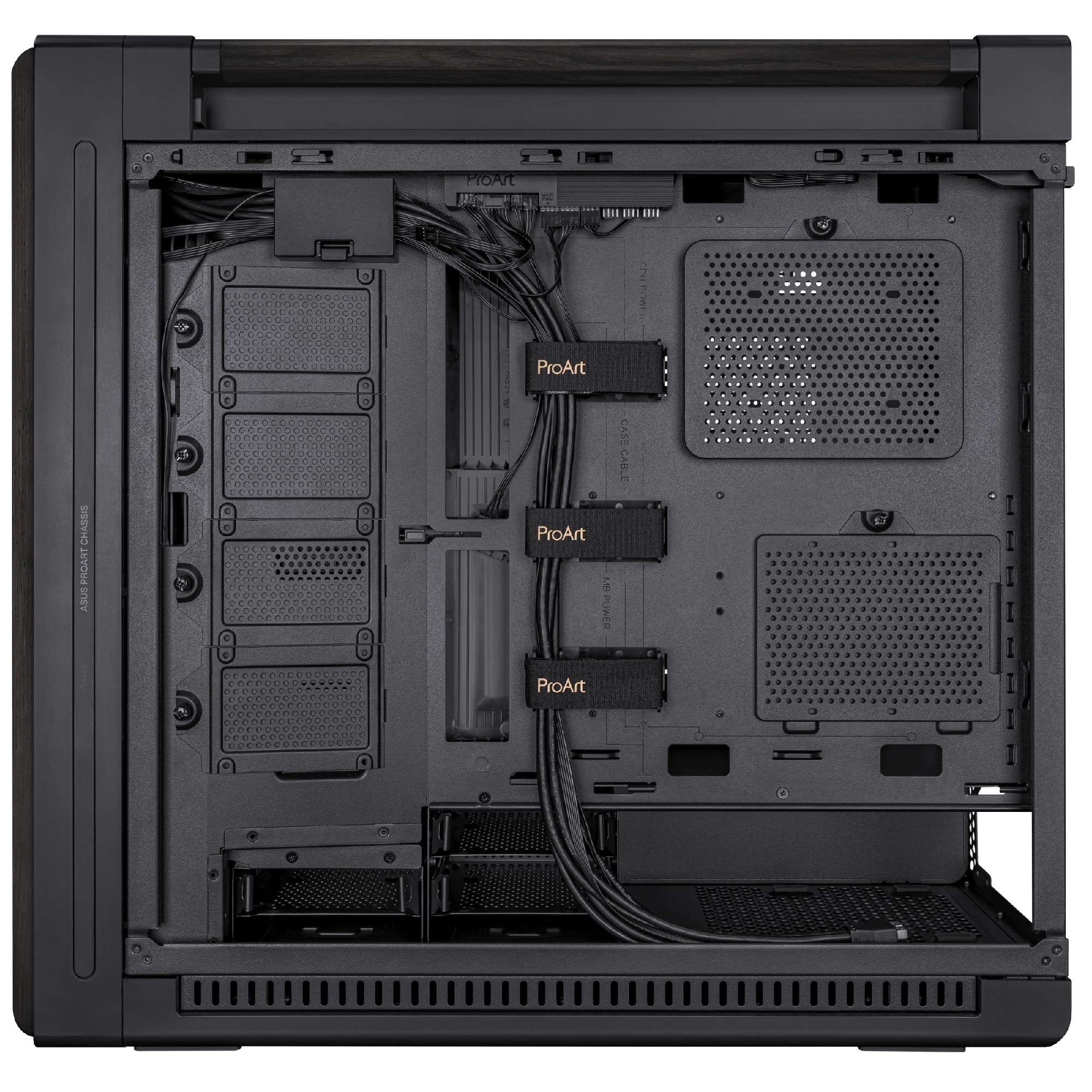 Carcasa ASUS ProArt PA602 Wood Edition- Glass Panel/ no PSU / 2x220mm, 1x140mm fan/ EATX/ Black photo 9