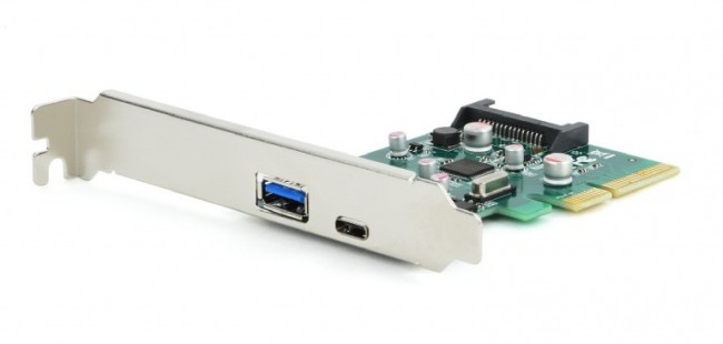 PCI-E Card - Gembird PEX-U31-01, 2-port USB 3.1 PCI-Express add-on card (type-A + type-C), with extra low-profile bracket photo 1 PCI-E Card - Gembird PEX-U31-01, 2-port USB 3.1 PCI-Express add-on card (type-A + type-C), with extra low-profile bracket photo 1