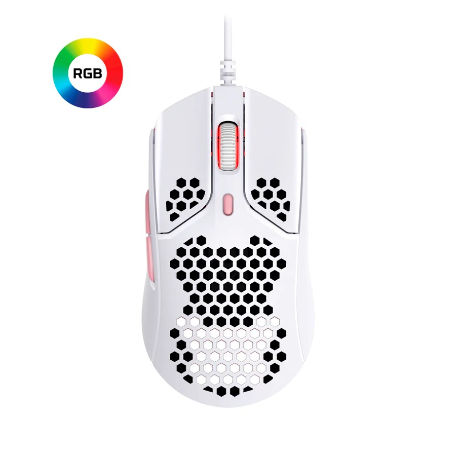 Игровая мышь HYPERX Pulsefire Haste, White/Pink [4P5E4AA] photo 1