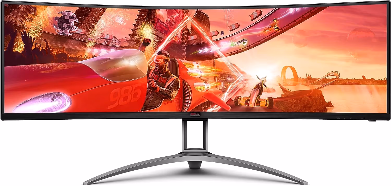 49.0” Gaming Monitor AOC AGON AG493QCX / Curved / UltraWide / 32:9 / 144Hz / Black/Silve
