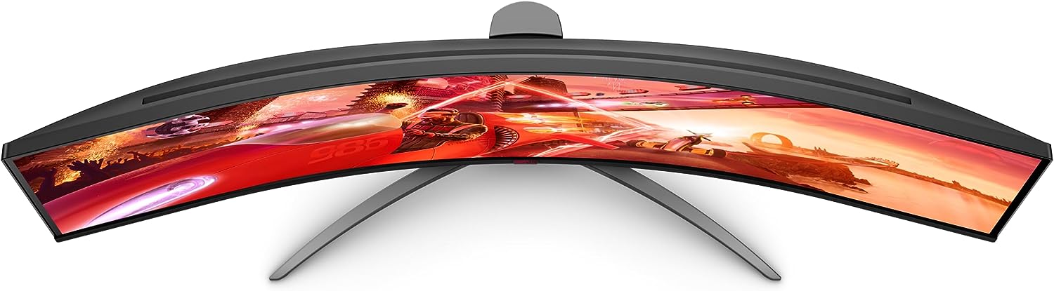 49.0” Gaming Monitor AOC AGON AG493QCX / Curved / UltraWide / 32:9 / 144Hz / Black/Silve photo 4