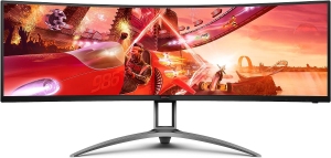 49.0” Gaming Monitor AOC AGON AG493QCX / Curved / UltraWide / 32:9 / 144Hz / Black/Silve thumbnav 1