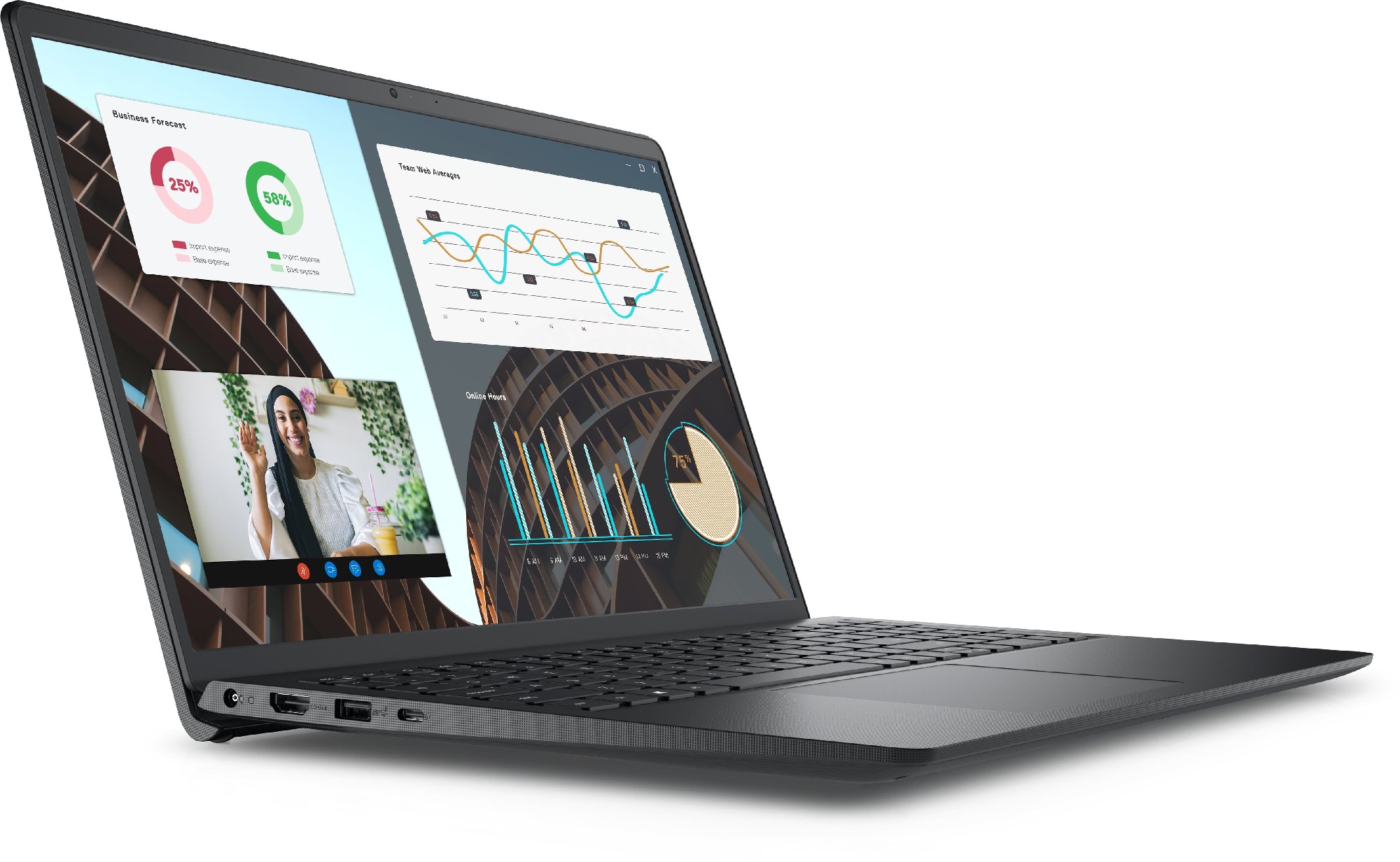Laptop 15.6” Dell Vostro 15 3000 (3530)/ Intel Core i7-1355U/ 16GB/ 512GB SSD/ Carbon Black photo 2