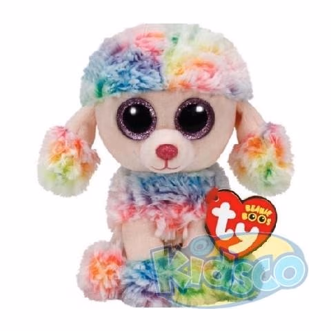 TY TY37145 Bb Rainbow - Multicolor Poodle 24cm