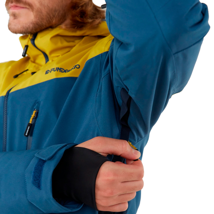 Geacă pt Barbati Fundango PRIVET Allmountain Jacket S Galben-albastru photo 5
