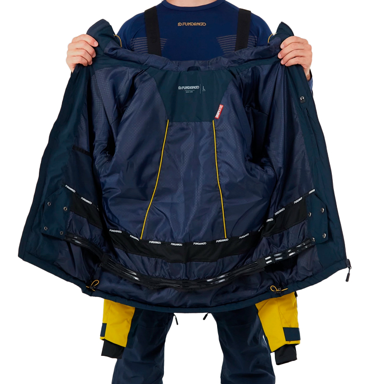 Geacă pt Barbati Fundango Orion Padded Jacket S Albastru-galben photo 5