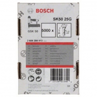Set de stifturi cu cap ascuns Bosch 5000- 1.2x25 mm, 2608200513 thumbnav 1