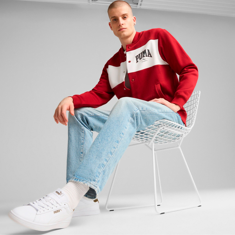 Hanorac pt bărbați Puma SQUAD Bomber Jacket FL S Bordo photo 5