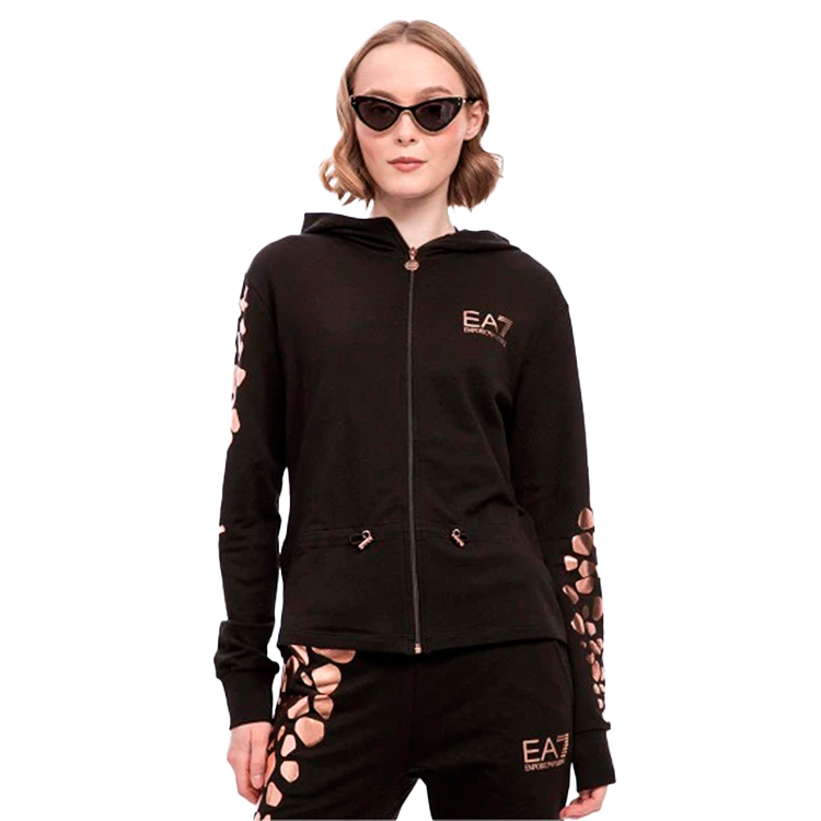 Hanorac EA7 EMPORIO ARMANI FELPA XS Negru Femei photo 2