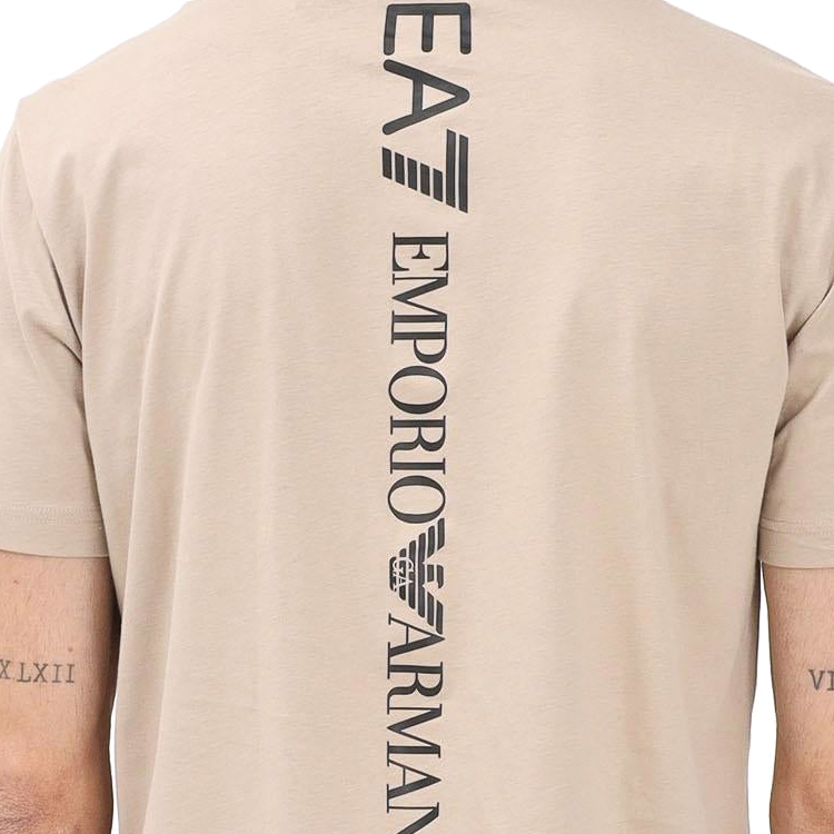 Tricou bărbătesc EA7 EMPORIO ARMANI TRAIN LOGO SERIES M TEE SS EXT S Bej photo 3
