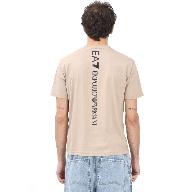 Tricou bărbătesc EA7 EMPORIO ARMANI TRAIN LOGO SERIES M TEE SS EXT S Bej photo 5