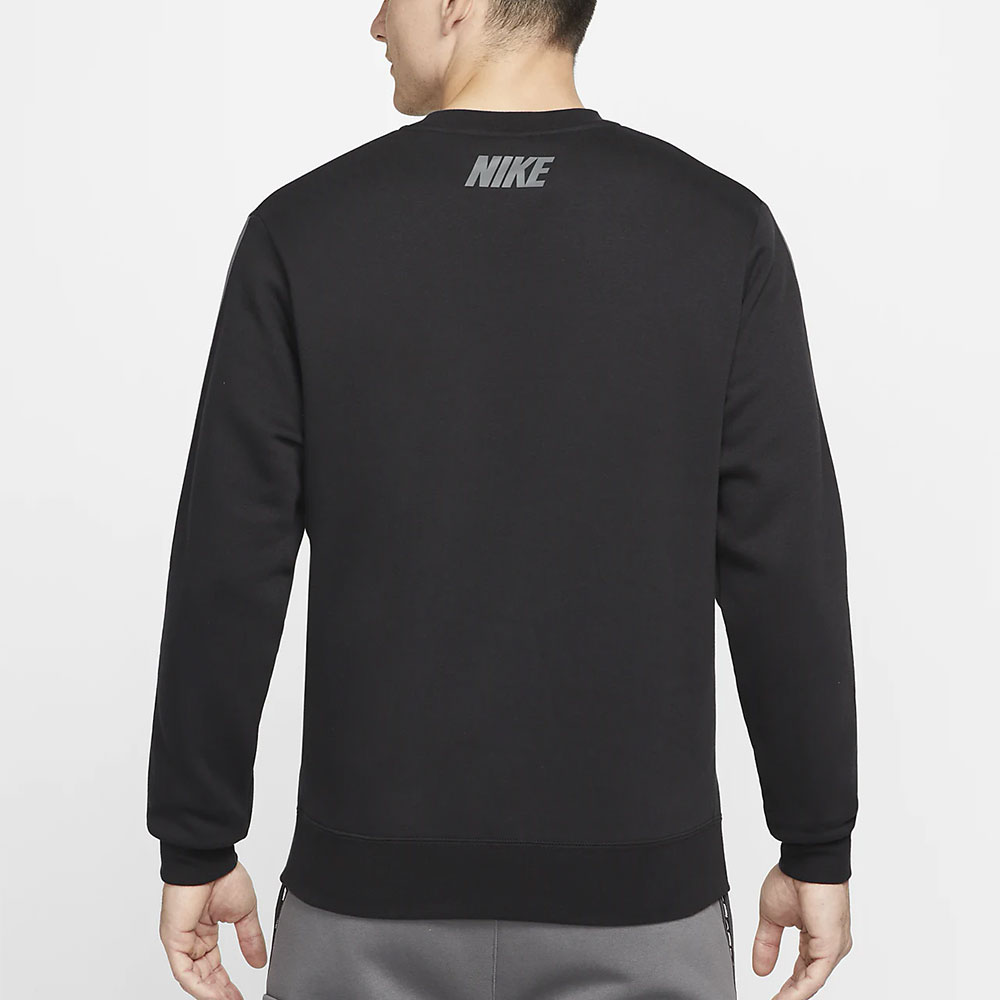 Мужская Толстовка Nike M NSW REPEAT FLC CREW BB 2XL Черный photo 2