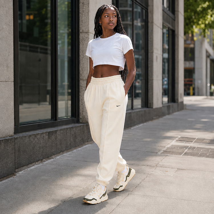 Брюки Nike W NSW FLC PANT GLS L Бежевый Женский photo 6