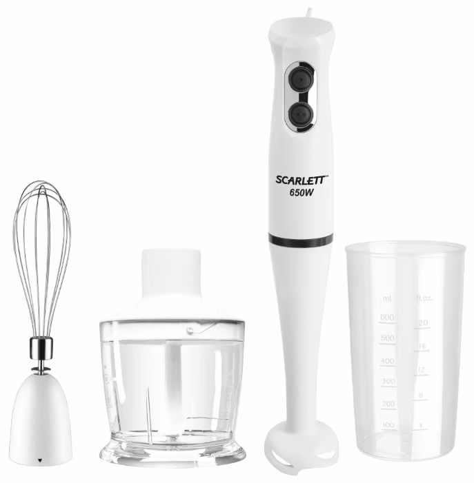 Blender Scarlett SCHB42F13, 650 W, 2 trepte viteza, Alb 