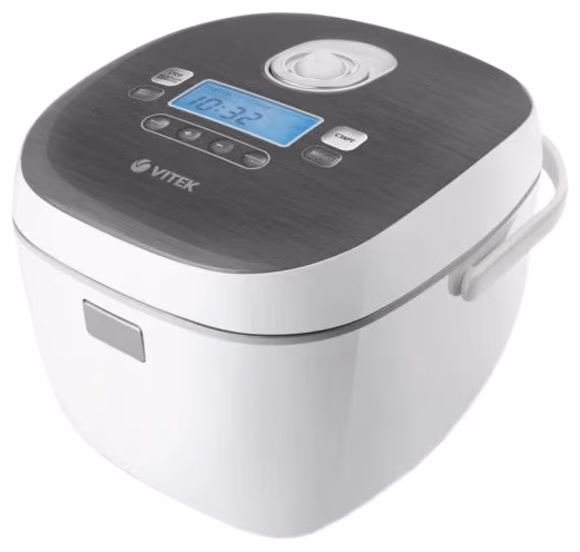 Мультиварка Vitek VT4213, 800 Вт, 12 программ, Белый с бордовым