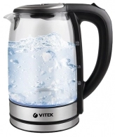 Чайник электрический Vitek VT-7013 BK, 2 л, 2200 Вт, Серый