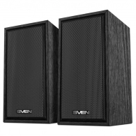 SVEN SPS-509 Black, 2.0 / 2x3W RMS, USB or 5V DC power supply, volume control, wooden, 1.57