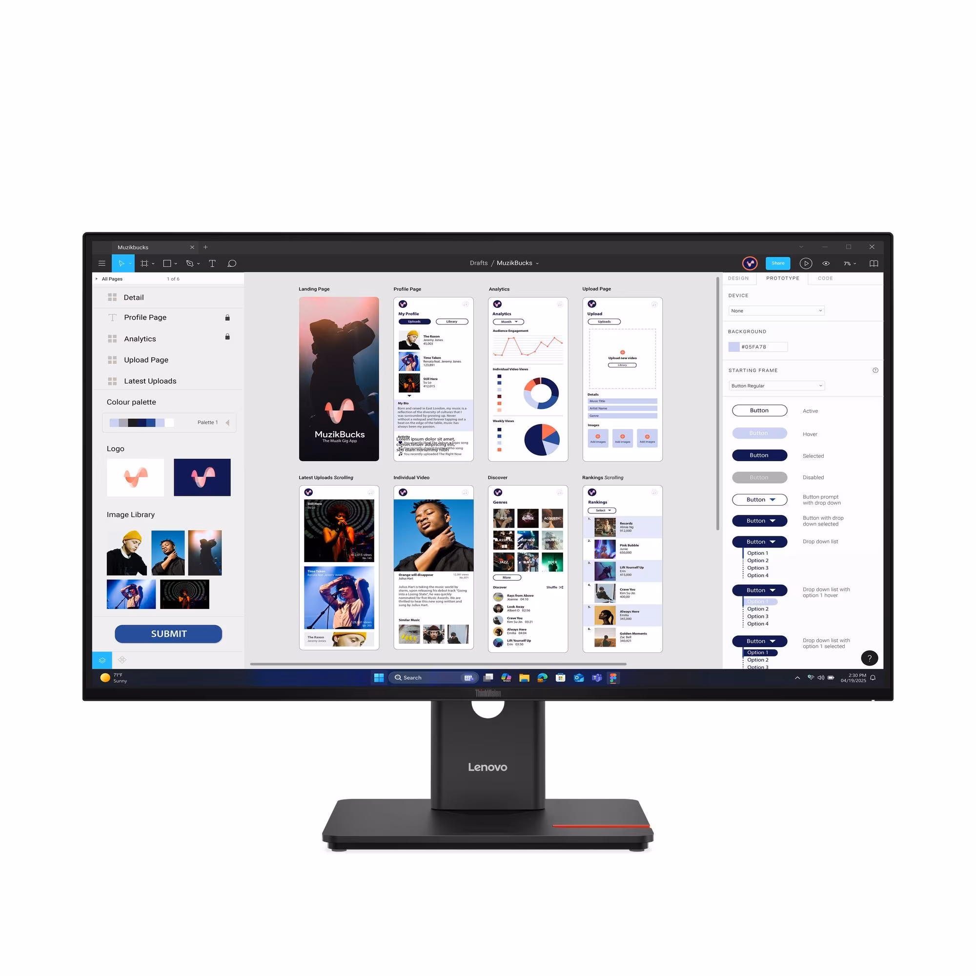 31.5” Monitor Lenovo ThinkVision T32UD-40 / 4K/ 4ms