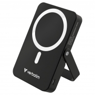 Магнитный беспроводной пауэрбанк с подставкой Verbatim Charge'n'Go / 10000 mAh / Black thumbnav 1
