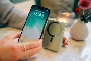 Магнитный беспроводной пауэрбанк с подставкой Verbatim Charge'n'Go / 10000 mAh / Black thumbnav 5
