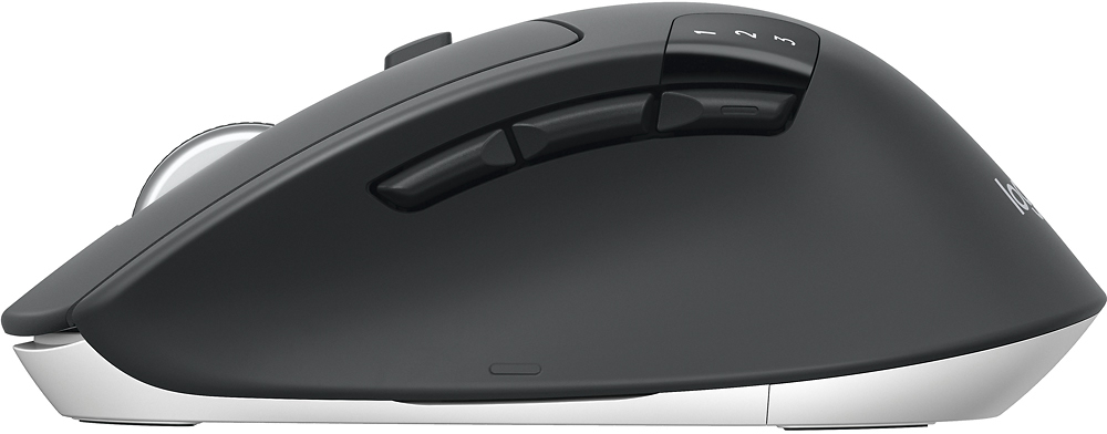 Logitech Wireless Mouse M720 Triathlon, Black, Optical Mouse, Multi-device, Hyper-fast scrolling, Switching seamlessly between 3 computers, Bluetooth Smart and 2.4GHz wireless connection, Black/White, Retail photo 3