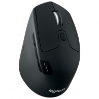 Logitech Wireless Mouse M720 Triathlon, Black, Optical Mouse, Multi-device, Hyper-fast scrolling, Switching seamlessly between 3 computers, Bluetooth Smart and 2.4GHz wireless connection, Black/White, Retail thumbnav 2