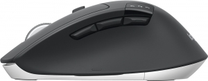Logitech Wireless Mouse M720 Triathlon, Black, Optical Mouse, Multi-device, Hyper-fast scrolling, Switching seamlessly between 3 computers, Bluetooth Smart and 2.4GHz wireless connection, Black/White, Retail thumbnav 3
