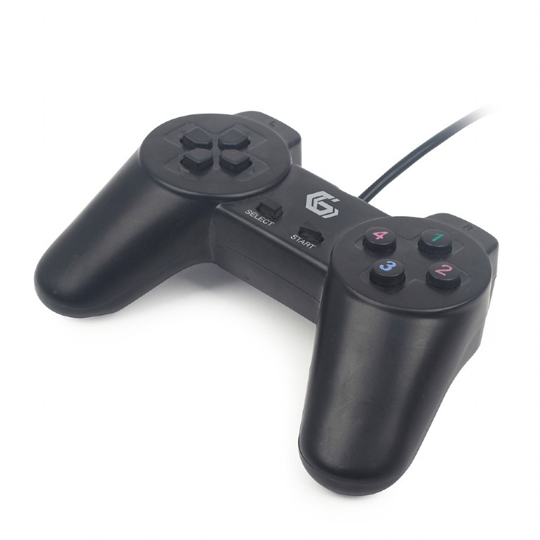 Gembird JPD-UDV-01 Dual vibration gamepad, 2 sticks, 4-way D-pad and 10 action buttons, USB 2.0, 1.8m, Black photo 2