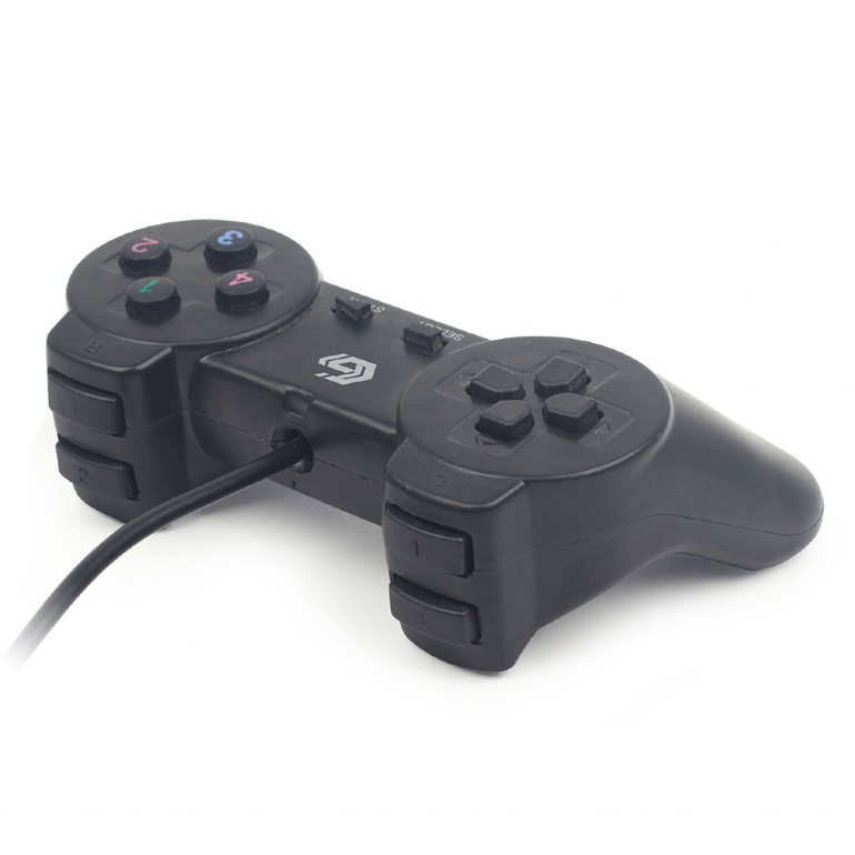Gembird JPD-UDV-01 Dual vibration gamepad, 2 sticks, 4-way D-pad and 10 action buttons, USB 2.0, 1.8m, Black photo 3