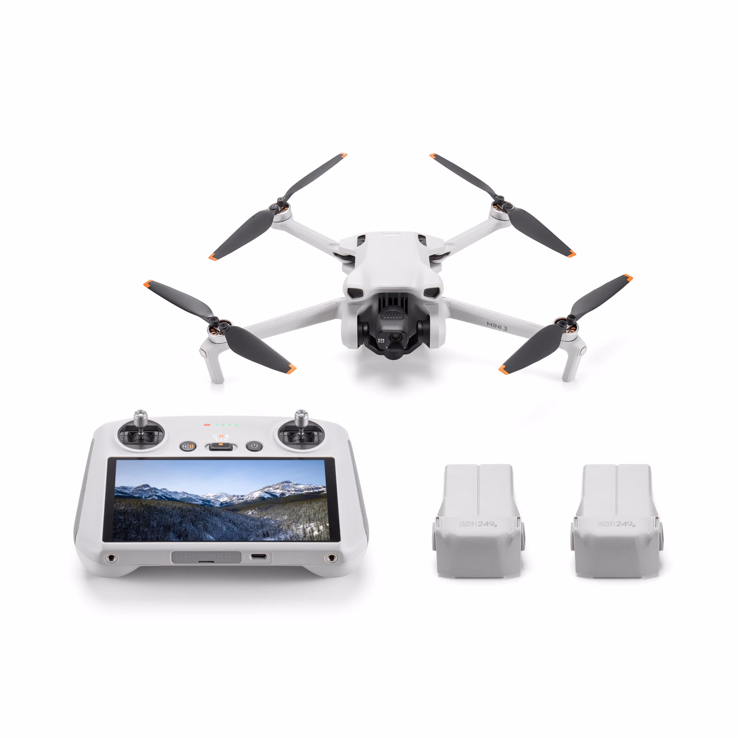 Drona DJI Mini 3 Fly More Combo + Smart Controller / Portable Drone, RC 5.5