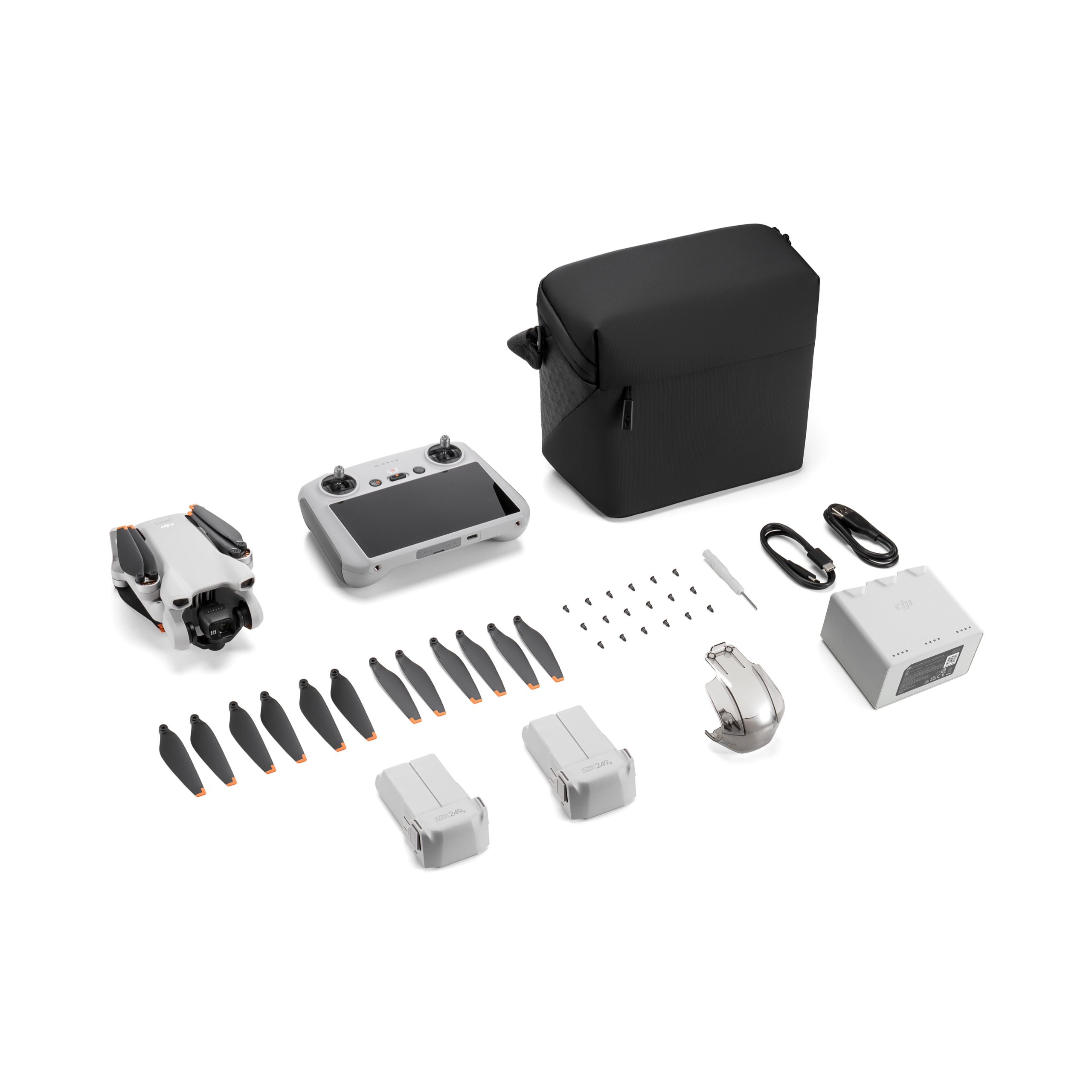 Drona DJI Mini 3 Fly More Combo + Smart Controller / Portable Drone, RC 5.5", 12MP photo, 4K 30fps/FHD 60fps camera with gimbal, max. 4000m height / 57.6kmph speed, max. flight time 38min, Battery 2453 mAh, 248g photo 7