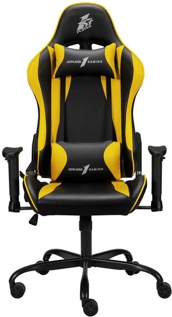 Fotoliu Gaming 1STPLAYER S01/ 120kg/ 2D/ Black/Yellow photo 1