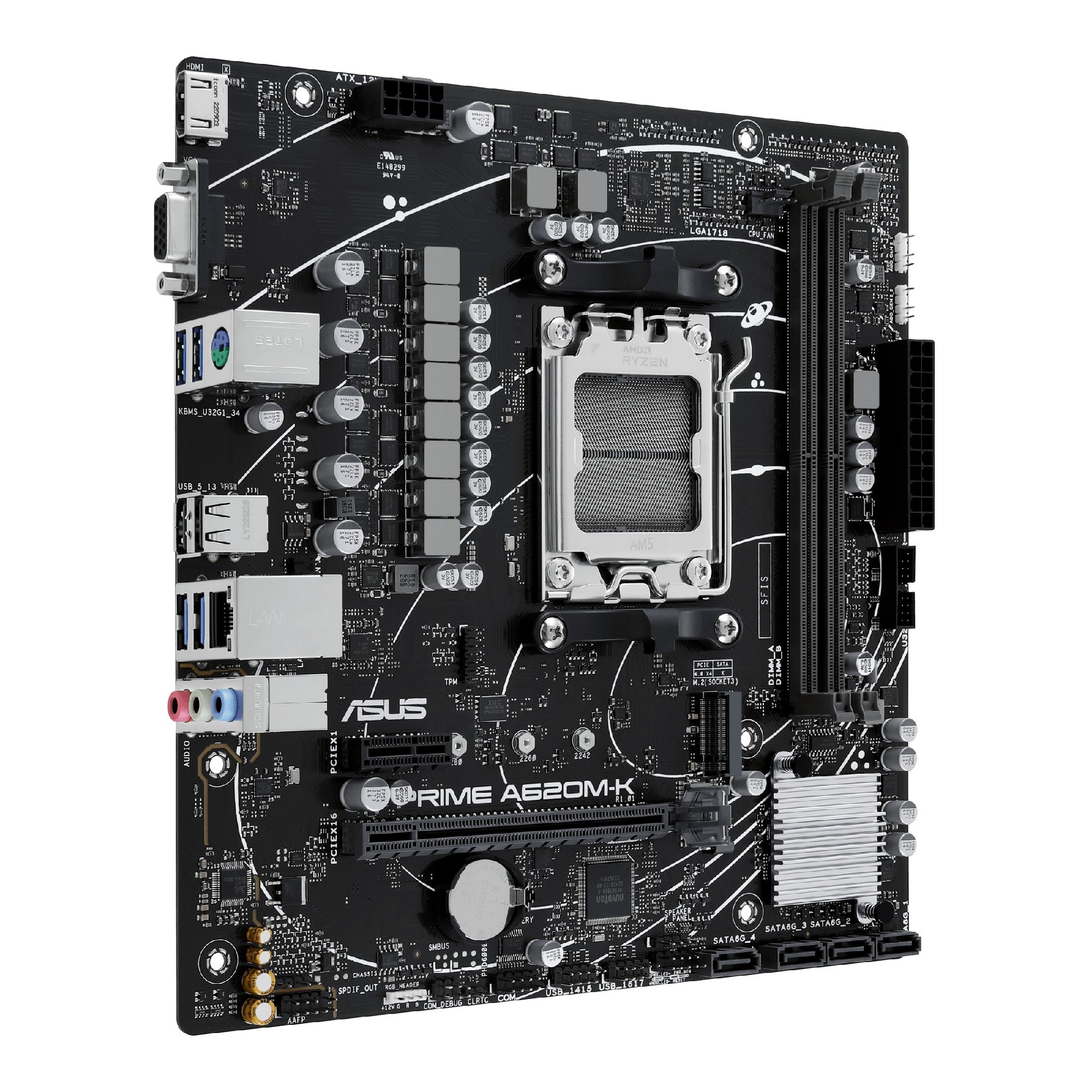 Материнская плата ASUS PRIME A620M-K / AM5 / A620 / DDR5 / mATX photo 3