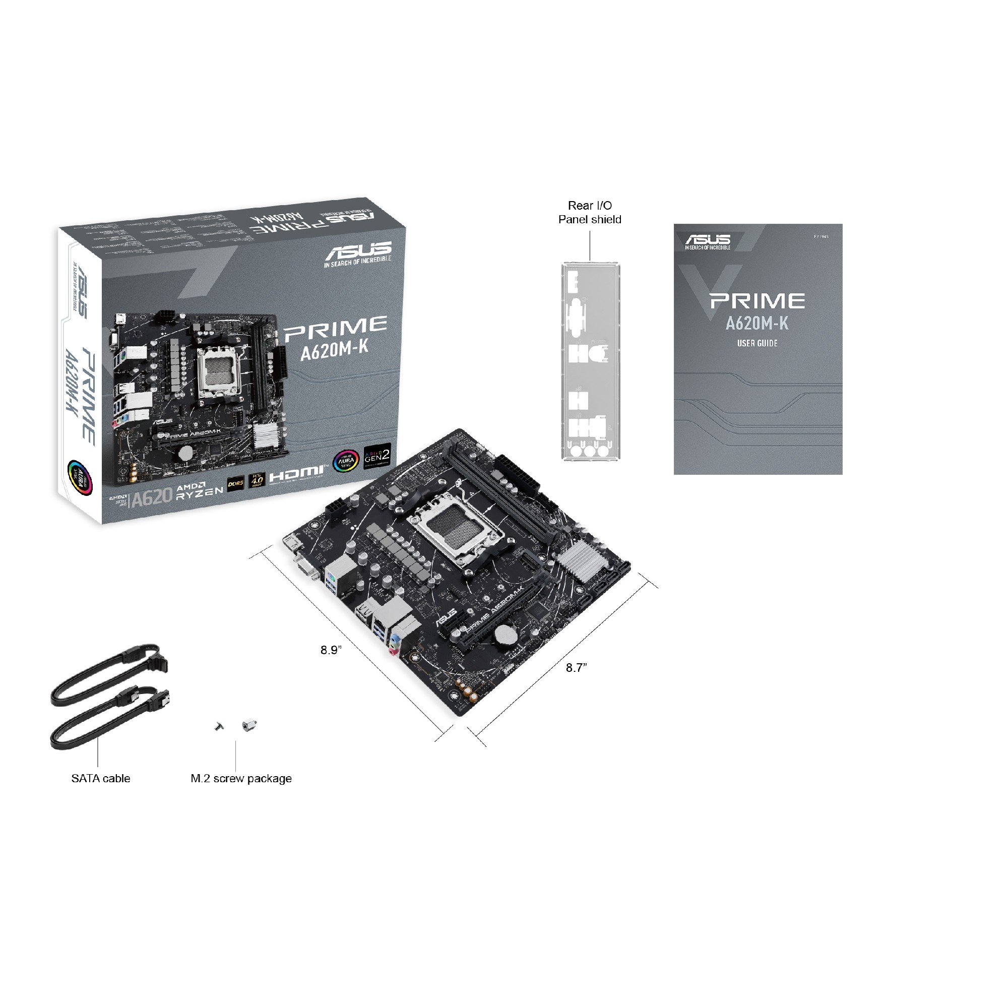 Материнская плата ASUS PRIME A620M-K / AM5 / A620 / DDR5 / mATX photo 5