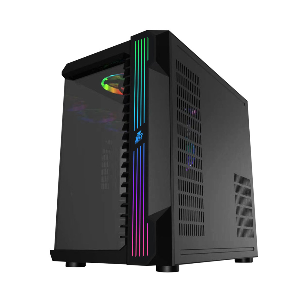 Carcasa Gaming 1STPLAYER SP9 / no PSU / Side-Window / 7x120mm / ATX / Black photo 5