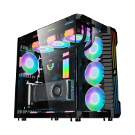 Carcasa Gaming 1STPLAYER SP9 / no PSU / Side-Window / 7x120mm / ATX / Black thumbnav 1