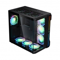 Carcasa Gaming 1STPLAYER SP9 / no PSU / Side-Window / 7x120mm / ATX / Black thumbnav 3