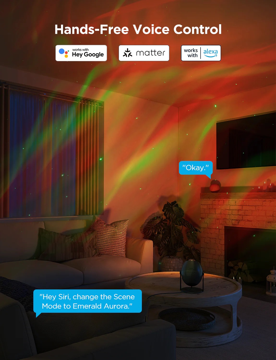 Световой проектор GOVEE Star Light Projector, 18 White Noise Options photo 8