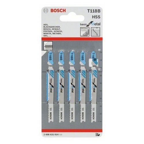 Набор пилок для лобзика Bosch T 118 B / Basic for Metal, 2608631014 photo 2