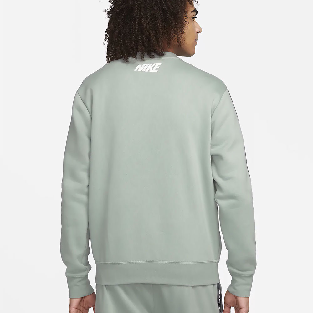 Hanorac pt bărbați Nike M NSW REPEAT FLC CREW BB S Gri photo 3