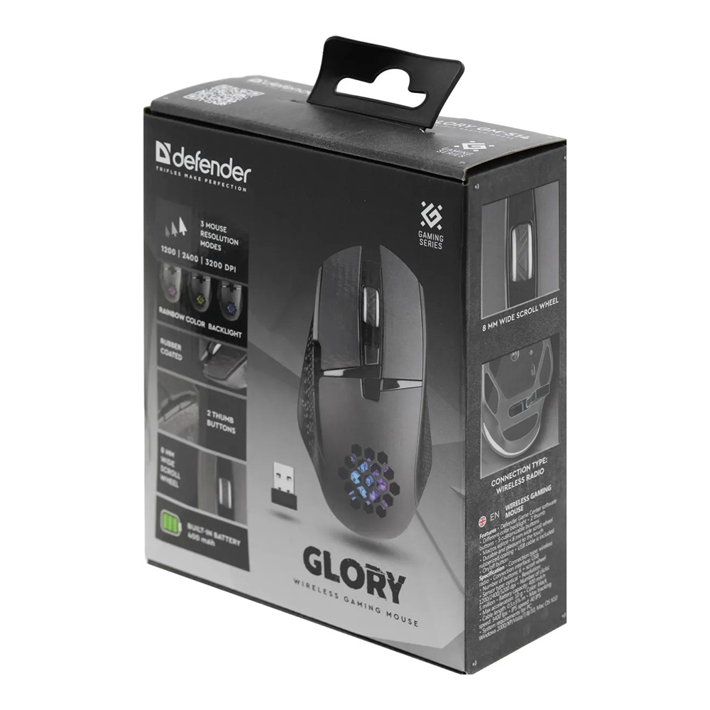 Беспроводная мышь Defender GLORY GM-514 Black / Оптическая / Black photo 7