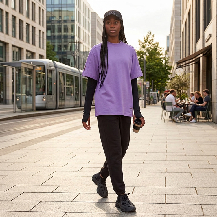 Tricou Adidas aSMC LOGO TEE 2XS Violet Femei photo 3