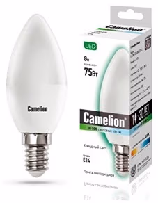Bec LED Camelion LED 12386 C35/845 8W E14 4500K